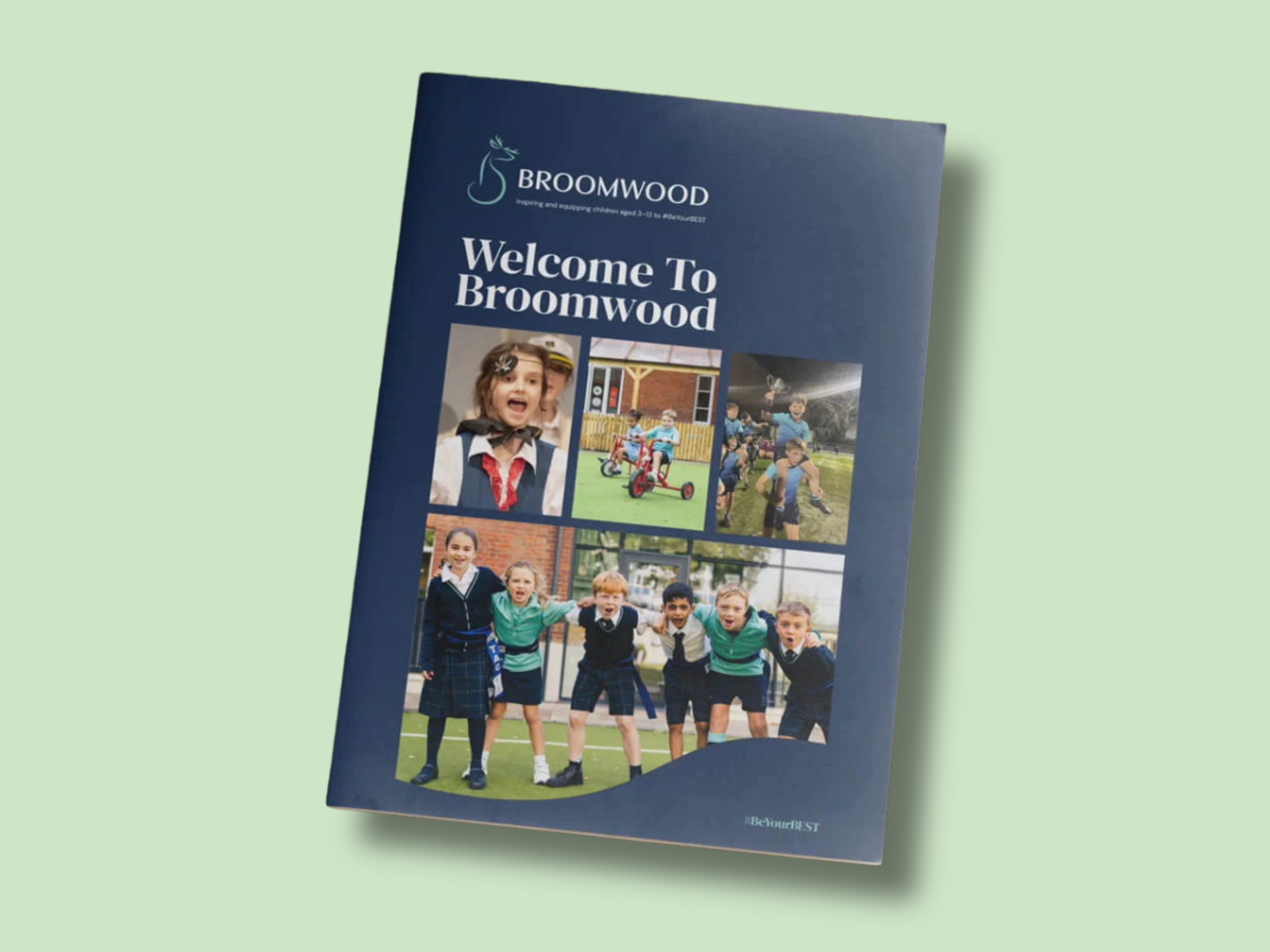A mock-up showing the cover of the Broomwood prospectus